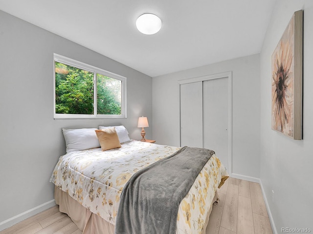 13246 Deneb Dr, Lone Tree, CO 80124 - bedroom with light wood-type flooring and a closet