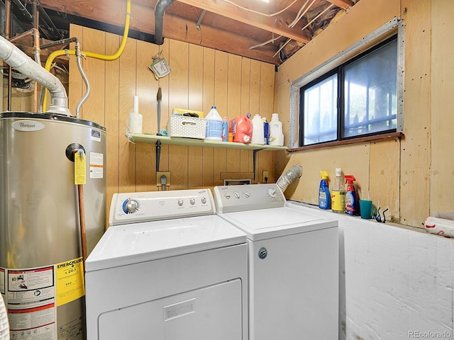 13246 Deneb Dr, Lone Tree, CO 80124 - laundry area featuring gas water heater and independent washer and dryer