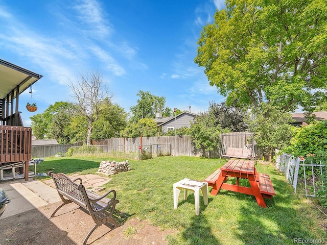 13246 Deneb Dr, Lone Tree, CO 80124 - fenced backyard with a patio