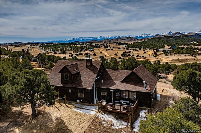 exterior space with a mountain view