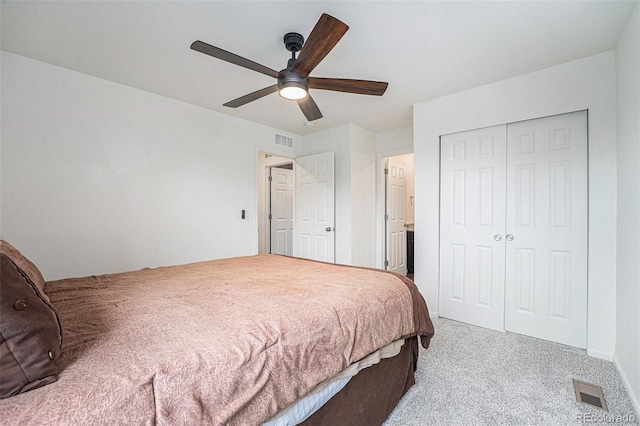 3934 N Quatar Ct, Aurora, CO 80019 - carpeted bedroom featuring a closet and ceiling fan
