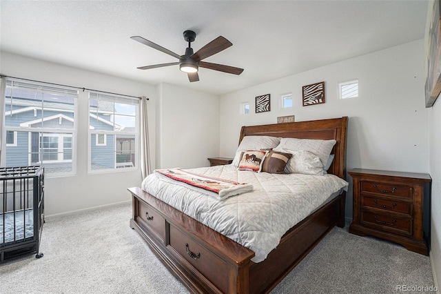3934 N Quatar Ct, Aurora, CO 80019 - bedroom featuring light carpet and ceiling fan