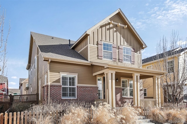 craftsman-style house featuring covered porch