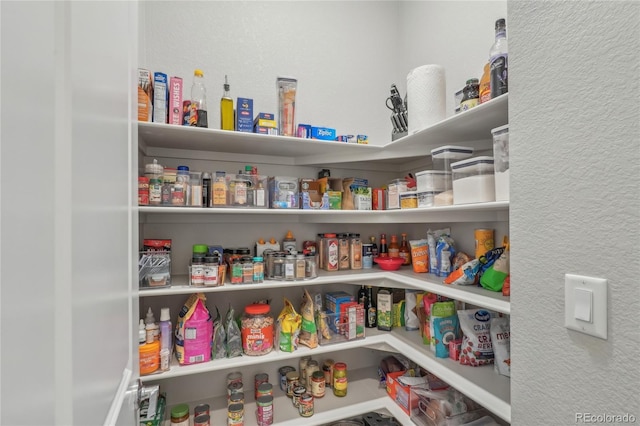 view of pantry