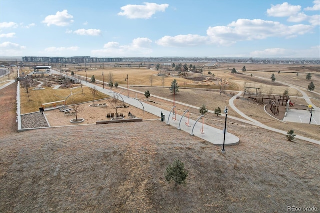 bird's eye view featuring a rural view