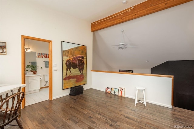 23624 Pondview Pl Unit G, Golden, CO 80401 - interior space with ceiling fan and wood finished floors
