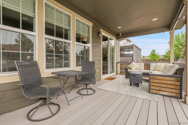 19210 E Pacific Pl, Aurora, CO 80013 - deck featuring outdoor lounge area