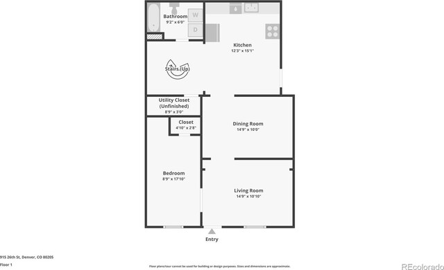 915 26th St, Denver, CO 80205 - view of home floor plan