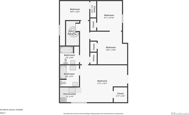 915 26th St, Denver, CO 80205 - view of room layout