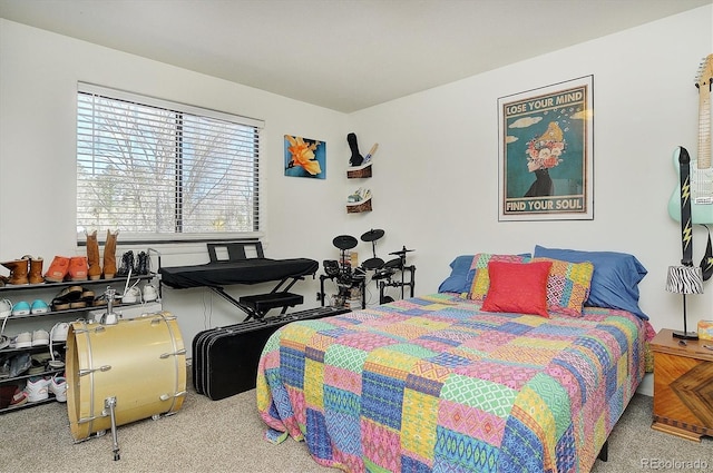 view of carpeted bedroom