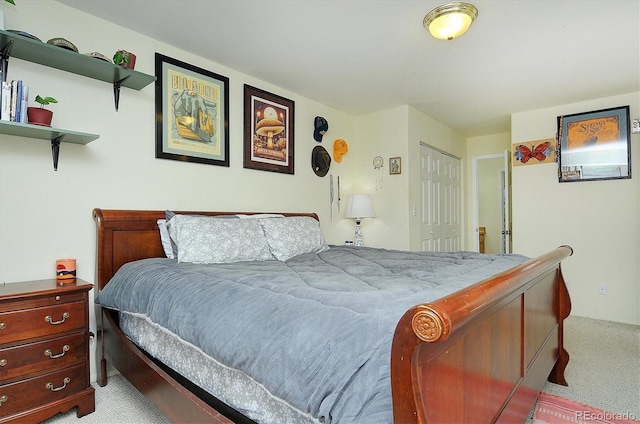 bedroom featuring carpet