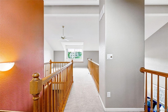 3240 W 114th Cir Unit D, Westminster, CO 80031 - hall with an upstairs landing, carpet flooring, and baseboards