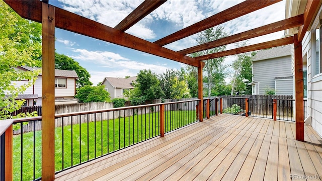 4164 E 135th Pl, Thornton, CO 80241 - wooden deck with a fenced backyard