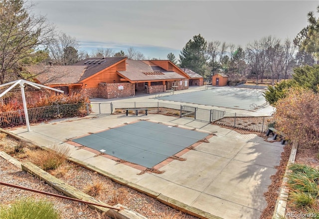 4164 E 135th Pl, Thornton, CO 80241 - view of pool with a gate, a fenced backyard, and a patio