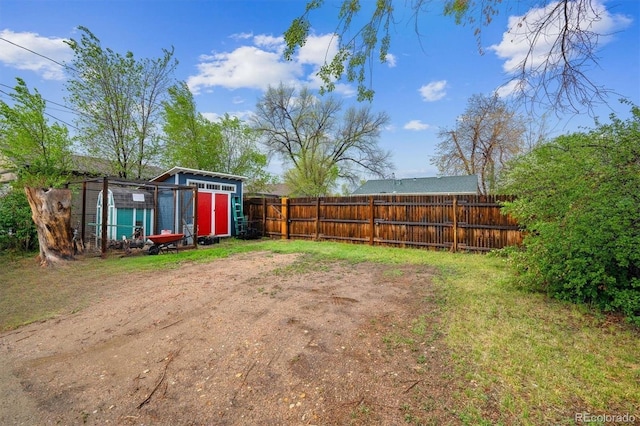 2870 Pontiac St, Denver, CO 80207 - fenced backyard featuring an outbuilding and exterior structure