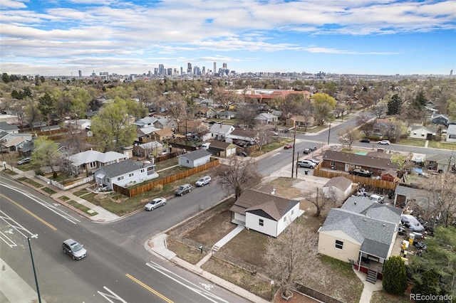 aerial view of residential area