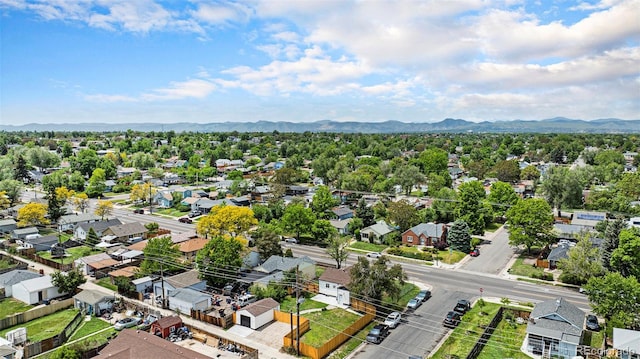 2 S Knox Ct, Denver, CO 80219 - aerial view of residential area with a mountainous background