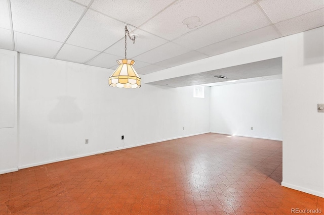 7713 E Jamison Dr, Centennial, CO 80112 - empty room with a drop ceiling and tile patterned floors