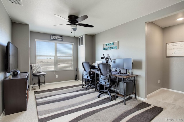 975 Alta St, Lochbuie, CO 80603 - office with carpet, a ceiling fan, and baseboards