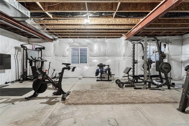 view of exercise area