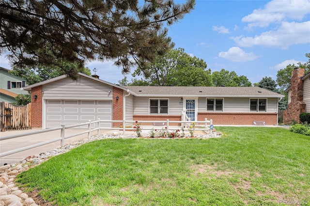 3272 S Joplin Ct, Aurora, CO 80013 - ranch-style house with brick siding, concrete driveway, and a garage