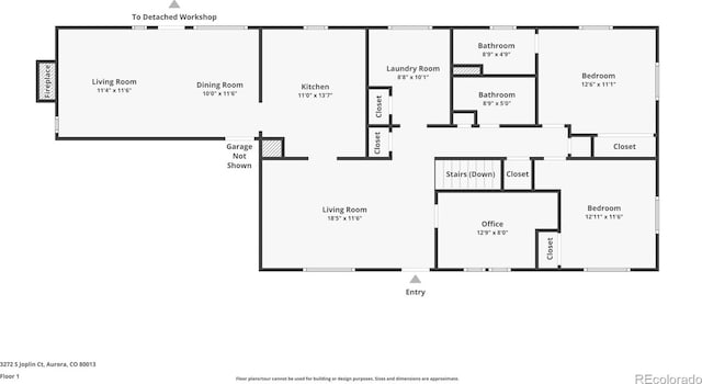 3272 S Joplin Ct, Aurora, CO 80013 - view of room layout