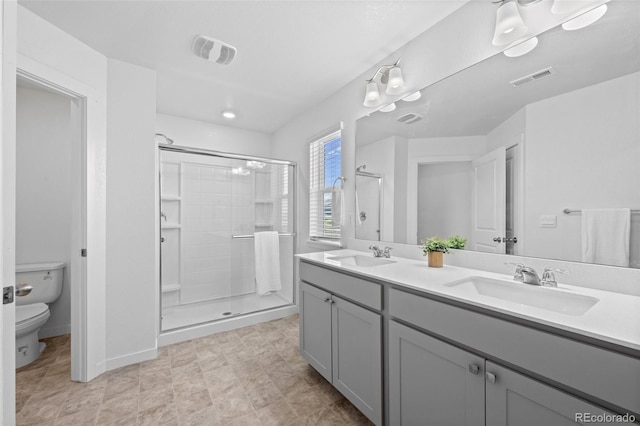 437 Thrush Pl, Johnstown, CO 80534 - bathroom with double vanity and a stall shower