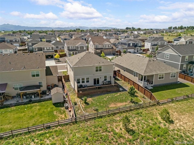 437 Thrush Pl, Johnstown, CO 80534 - aerial perspective of suburban area with a mountainous background
