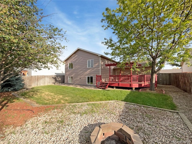 4011 W 28th Street Rd, Greeley, CO 80634 - rear view of property with a fenced backyard and a deck