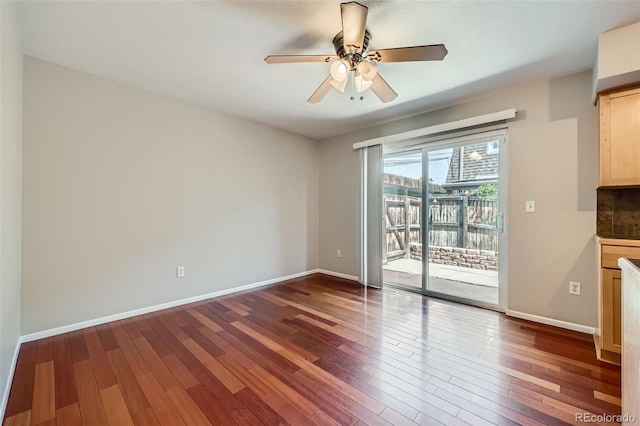 6727 S Race St, Centennial, CO 80122 - unfurnished room with hardwood / wood-style floors and a ceiling fan