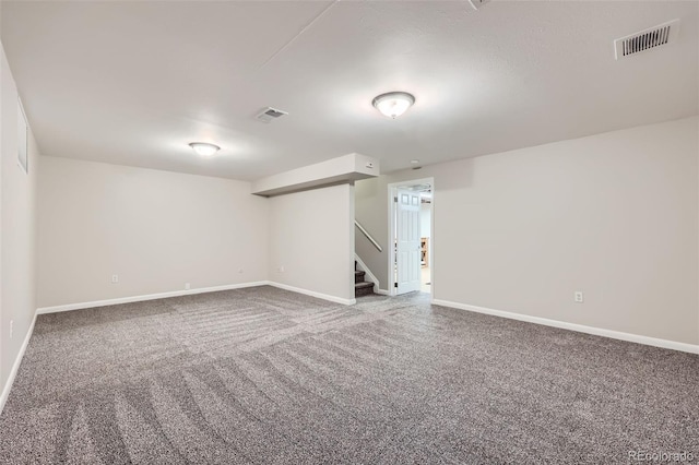 6727 S Race St, Centennial, CO 80122 - finished basement with carpet flooring and stairs