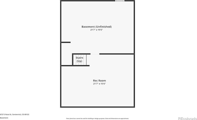 6727 S Race St, Centennial, CO 80122 - view of property floor plan