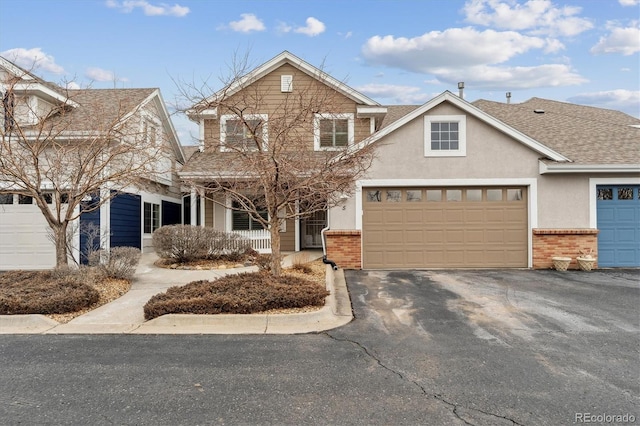 view of property featuring a garage