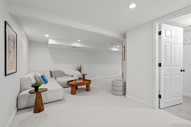 view of carpeted living room