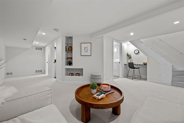 view of carpeted living room