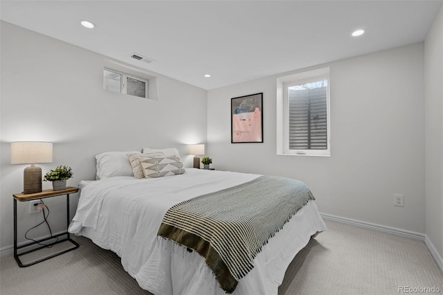 view of carpeted bedroom