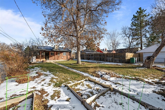 view of snowy yard