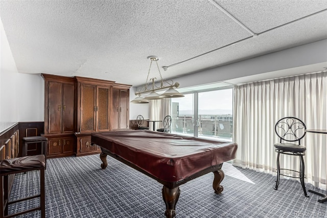 800 N Washington St Unit 804, Denver, CO 80203 - game room featuring dark colored carpet, wainscoting, and billiards