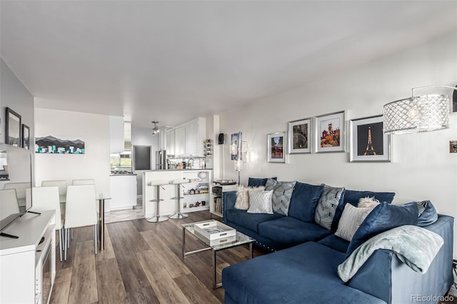 800 N Washington St Unit 804, Denver, CO 80203 - living area featuring dark wood finished floors