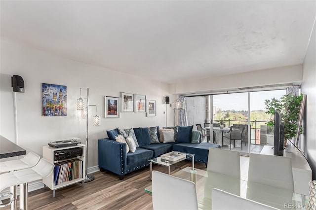800 N Washington St Unit 804, Denver, CO 80203 - living room featuring wood finished floors and baseboards