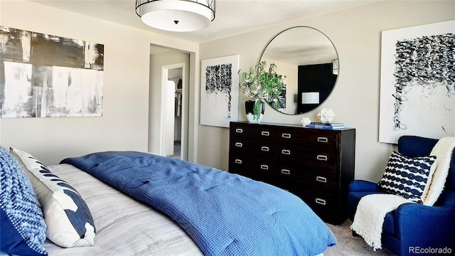 view of carpeted bedroom