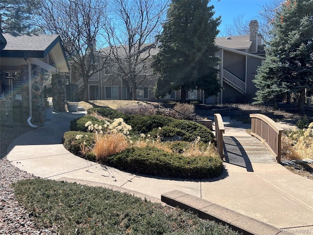 view of property's community with stairs