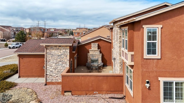 exterior space with a residential view