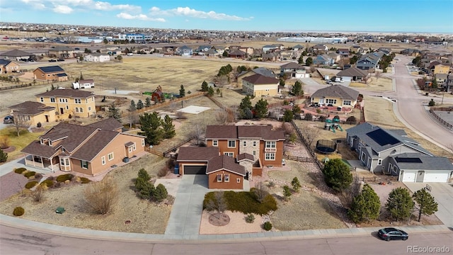 drone / aerial view featuring a residential view