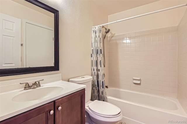 2223 S Buckley Rd Unit 102, Aurora, CO 80013 - full bathroom featuring vanity and shower / bath combo with shower curtain