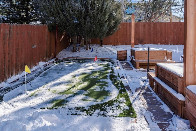 view of snowy yard