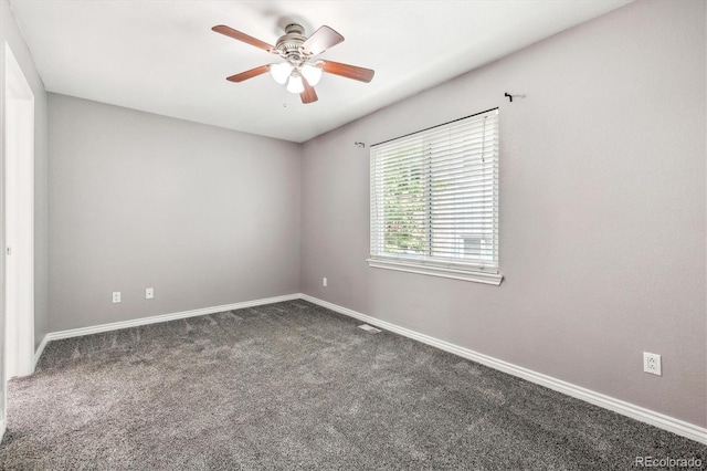 3030 Wyandot St Unit 4, Denver, CO 80211 - unfurnished room with ceiling fan, carpet floors, and baseboards