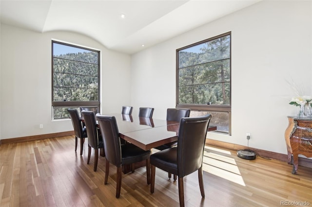 784 Grand Horizon Vw, Manitou Springs, CO 80829 - dining area with wood finished floors, baseboards, healthy amount of natural light, and recessed lighting
