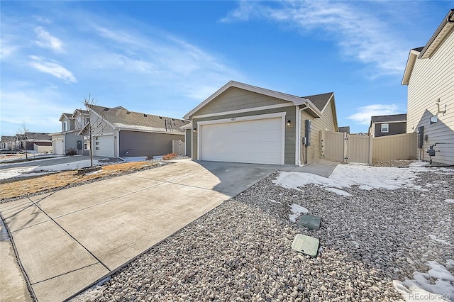 ranch-style house featuring a garage