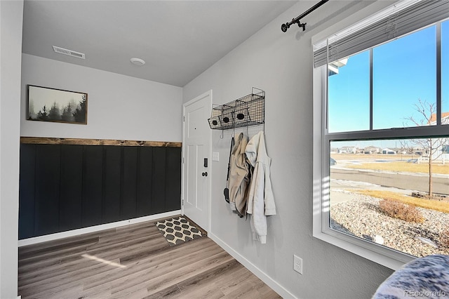 entrance foyer with hardwood / wood-style floors